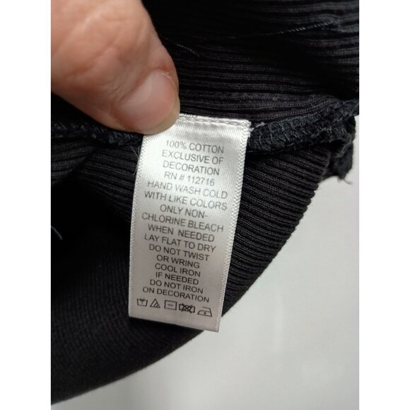 Quacker Factory Tunic Top Womens Size 3X Black Sequined 3/4 Sleeve Holiday Glam - Picture 7 of 11